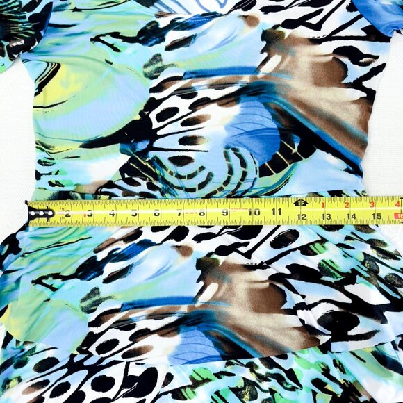 Women's Whimsical Libra Dress Unique Abstract Butterfly Tiered Ruffled Dress - Picture 10 of 13